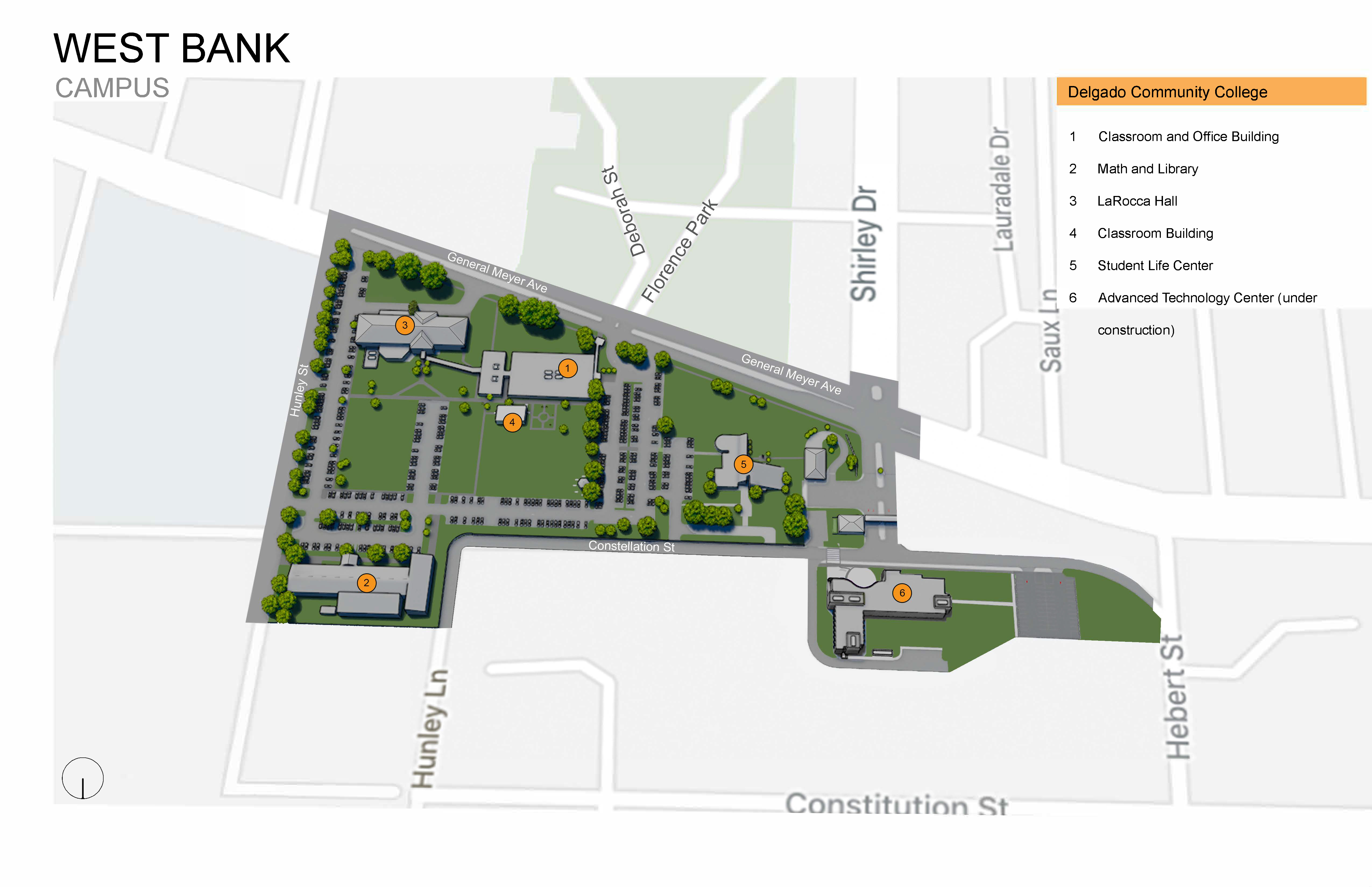 West Bank Campus map